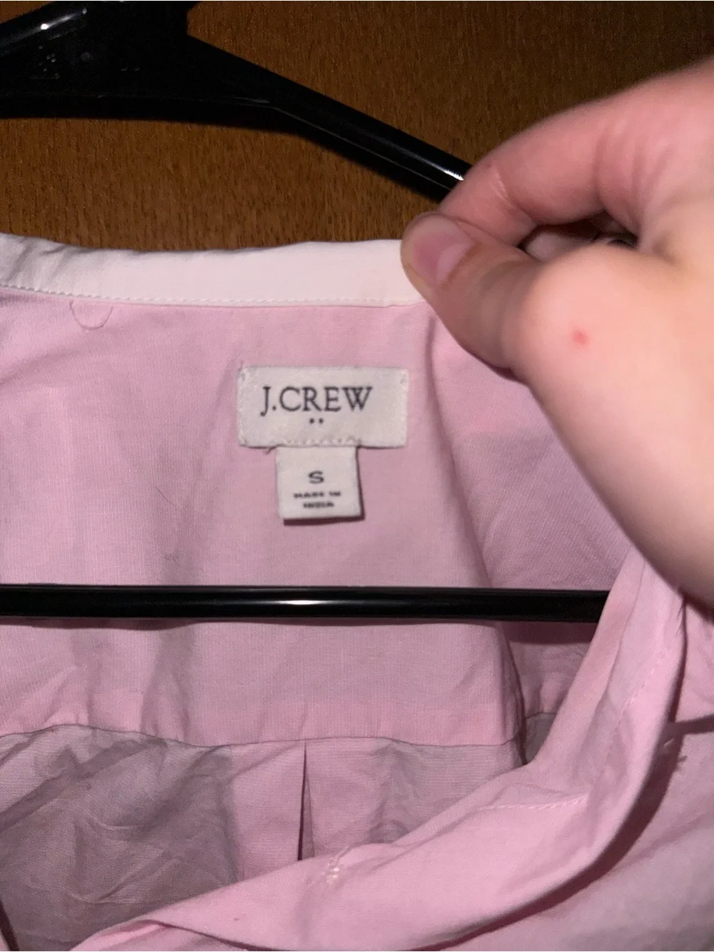 J. Crew Light Pink Button-Down Shirt with White Collar & Cuffs